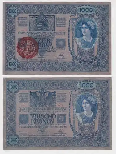 1000 Kronen Banknote Österreichisch Ungarische Bank 2.1.1902 (1920) (141050)