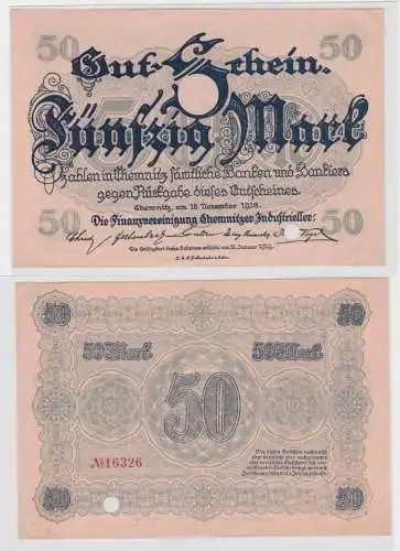 50 Mark Banknote Finanzvereinigung Chemnitzer Industrieller 16.11.1918 (134883)
