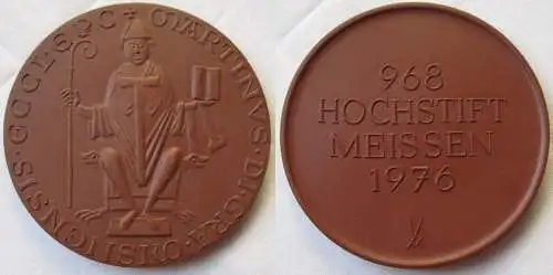 seltene Meissner Porzellan Medaille Hochstift Meissen 968 - 1976 (111889)