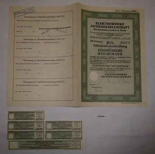 500 Reichsmark Aktie Elektrowerke AG Berlin November 1937 (127609)