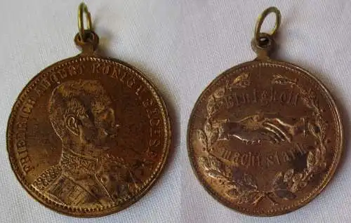 Medaille Einigkeit macht stark - Friedrich August König von Sachsen (115889)