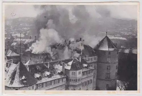 95270 Ak Stuttgart - Brand des alten Schlosses, Weihnachten 1931