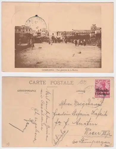 901832 Ak Casablanca Deutsche Post in Marokko Casablanca 10 Centimos 1912