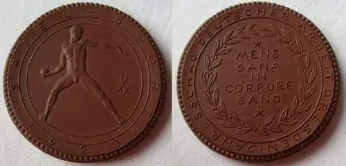 seltene Porzellan Medaille Jahresschau Dt. Arbeit Dresden 1923 (156835)