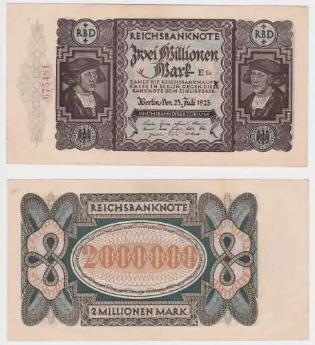 2 Millionen Mark Inflation Banknote 23.Juli 1923 Ro.89 b (156439)