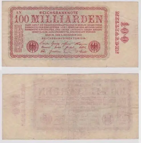 100 Milliarden Mark Inflation Banknote 5.11.1923 Ro.130 a (156584)