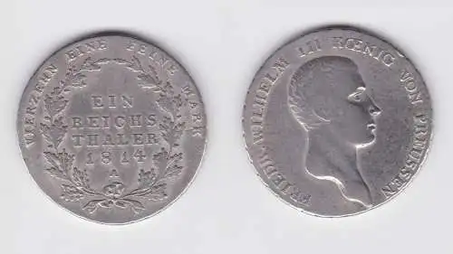 1 Taler Silber Münze Preussen Friedrich Wilhelm III 1814 A ss (151251)