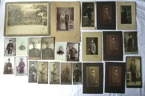 kleine Sammlung mit 43 Kabinettfotos Soldaten 1.Weltkrieg (134685)