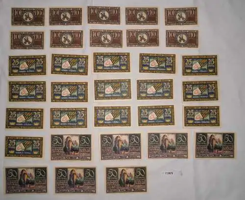 33 Banknoten Notgeld Stadt Brehna 1921 (112879)