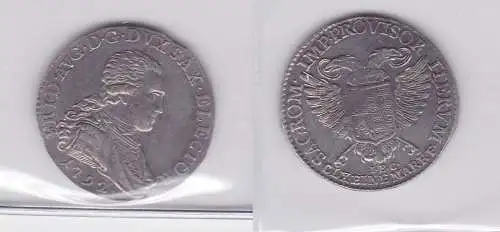 1/12 Taler Silber Münze Kurfürstentum Sachsen Friedrich August III 1792 (127329)