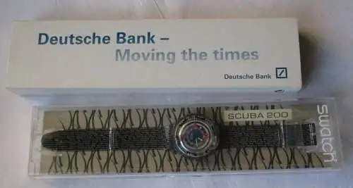 seltene Swatch Armbanduhr Scuba 200 Deutsche Bank Edition OVP (111472)
