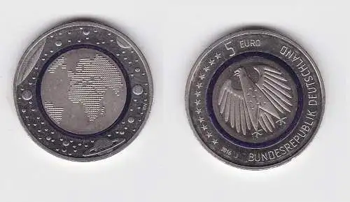 5 Euro Sammlermünze Deutschland 2016 Prägeort J Blauer Planet Erde (131213)