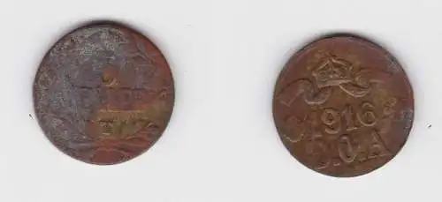 5 Heller Messing Münze Deutsch Ostafrika 1916 T (112343)