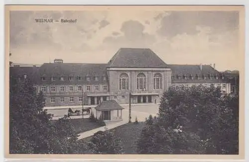 40849 Ak Weimar Bahnhof um 1920