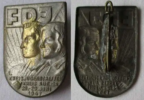 DDR Abzeichen 1. Kreisjugendtreffen Kreis Aue / Sachsen 1947 (146633)