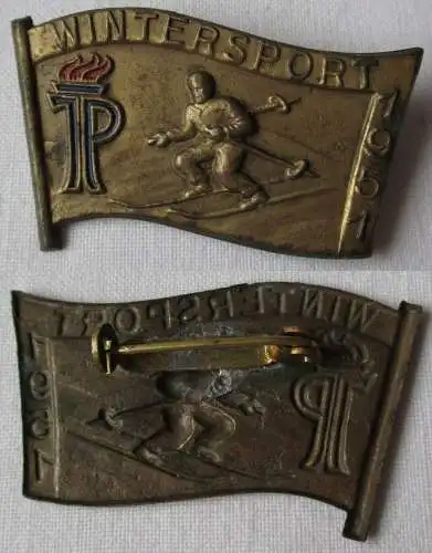 DDR Abzeichen Massensportabzeichen Junge Pioniere Wintersport 1951 (146612)