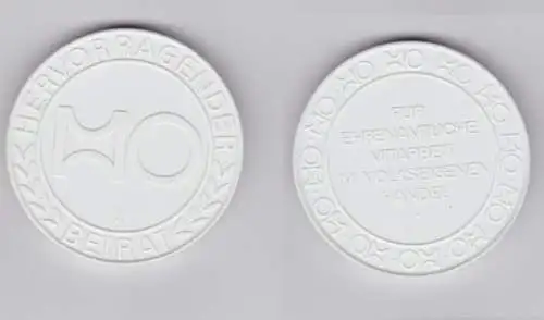 DDR Porzellan Medaille HO Volkseigener Handel Hervorragender Beirat (144537)