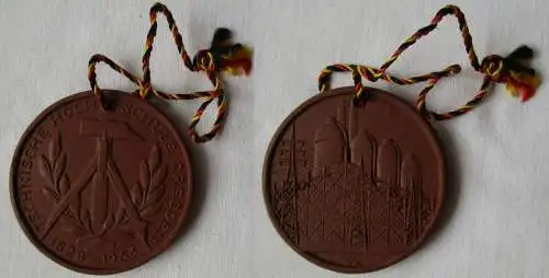 DDR Medaille Meissner Porzellan Technische Hochschule Dresden 1828-1953 (145102)