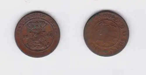 1/2 Cent Bronze Münze niederländisch Indien 1860 (127177)