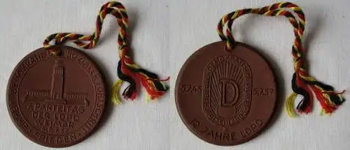 DDR Meissner Porzellan Medaille 7. Parteitag 12 Jahre LDPD Weimar 1957 (145039)