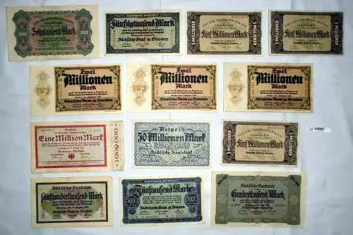 13 Banknoten Inflation Stadt Dresden 1923 (110757)