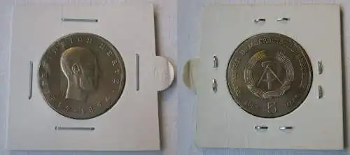 DDR Gedenk Münze 5 Mark Heinrich Hertz 1969 Stempelglanz (144864)