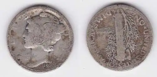 1 Dime Silber Münze USA 1923 Liberty (124868)
