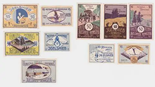 5 Banknoten Notgeld Gemeinde Igelshieb 1.4.1921 (120544)
