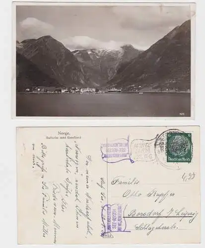 93580 AK Norge (Norwegen) - Balholm mit Essefjord M.S Monte-Olivia 1934