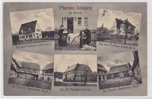 95727 Mehrbild Ak Pfarrhaus Schönberg bei Meerane 1915