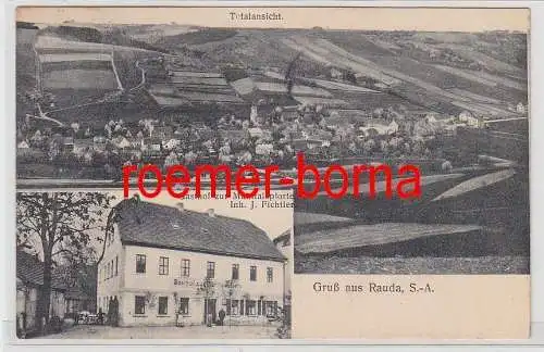 78033 Mehrbild Ak Gruß aus Rauda S.-A. Gasthof zur Mühltalspforte 1913