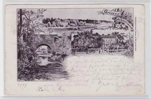 92534 Vorläufer AK Gruss aus Kohlhasenbrück - Ortsansichten & Brücke 1897