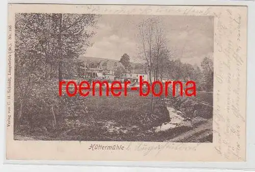 77750 Ak Hüttermühle bei Radeberg in Sachsen 1902