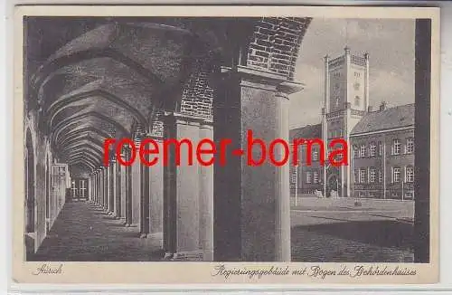 67857 Ak Aurich Regierungsgebäude mit Bogen des Behördenhauses um 1930