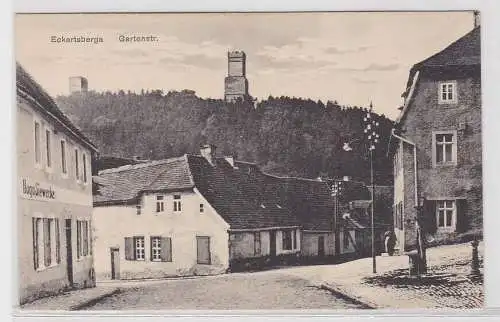 08818 Ak Eckartsberga, Straßenansicht Gartenstr., Hugo Siewecke , um 1920