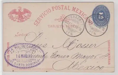 98118 seltene Ganzsachen Postkarte Mexiko 5 Centavos 1891