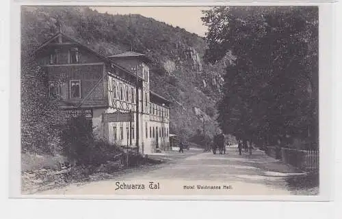 67546 Ak Schwarza Tal - Hotel Waidmanns Hell um 1910
