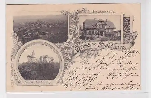 907421 Lithographie Ak Gruss aus Heldburg 1900