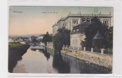03630 Ak Meiningen - Partie an der Werra um 1910