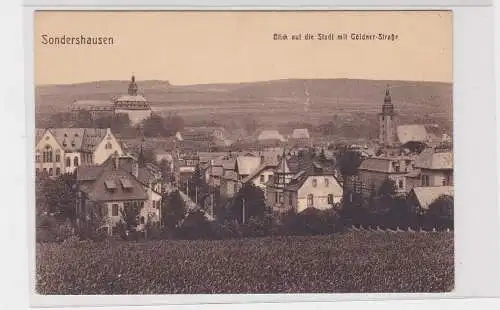 96083 Ak Sondershausen - Blick auf die Stadt mit Göldner-Straße um 1910