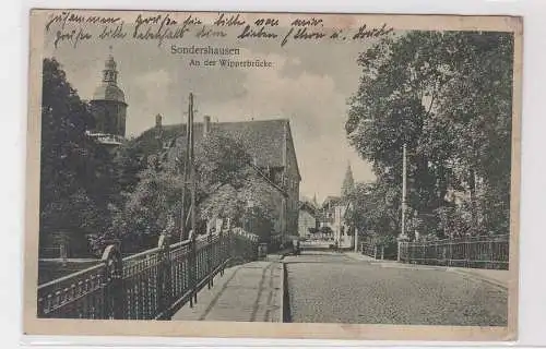 56900 Ak Sondershausen - An der Wipperbrücke 1927