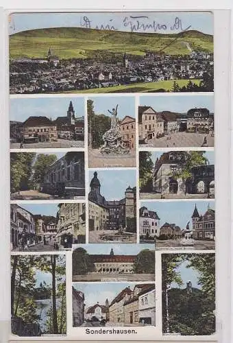 92993 Mehrbild Ak Sondershausen - Marktplatz, Schloss, Bismarckturm usw. 1913