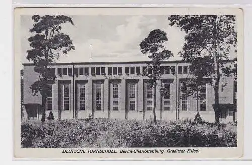 52426 AK Deutsche Turnschule Berlin Charlottenburg Graditzer Allee 1933