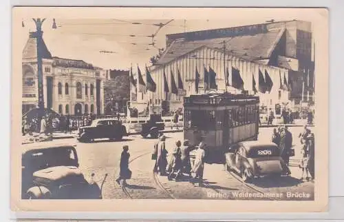 52649 AK Berlin - Weidendammer Brücke mit Straßenbahn 1951