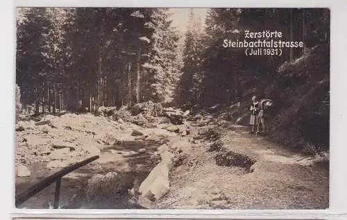52999 AK Zerstörte Steinbachtalstrasse Juli 1931