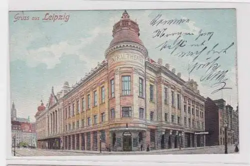907044 AK Gruss aus Leipzig - Centraltheater mit Festsaal 1903