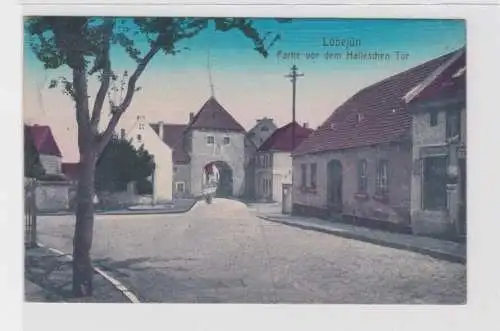 907290 AK Löbejün - Partie vor dem Halleschen Tor 1921