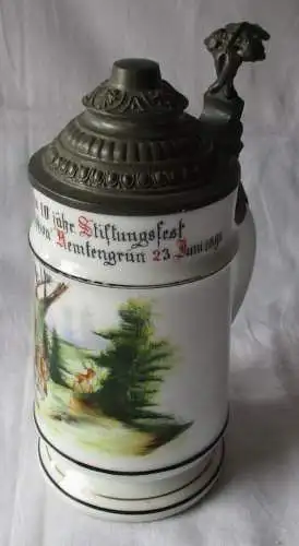 Bierkrug 10 jähr. Stiftungsfest des Vereines "Amphion" Remtengrün 1895 (158198)