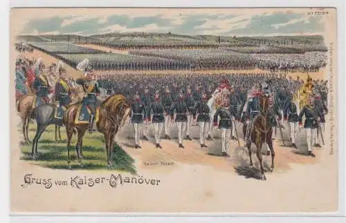 907278 Militär Bruno Bürger AK Gruss vom Kaiser-Manöver - Kaiser-Parade