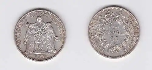 10 Franc Silber Münze Frankreich 1967 vz (117111)